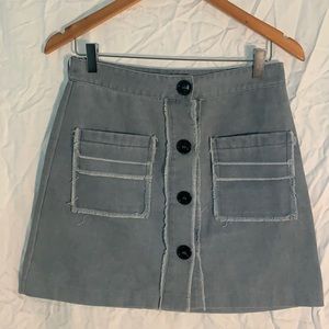 Boutique button front a-line mini skirt.